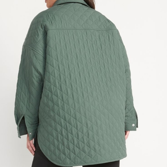 🆕️NWT Old Navy StretchTech Oversized Quilted Shacket - Picture 4 of 16